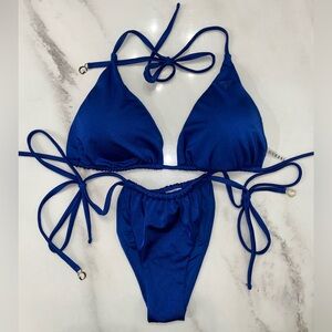 GUESS Blue Triangle Bikini Set